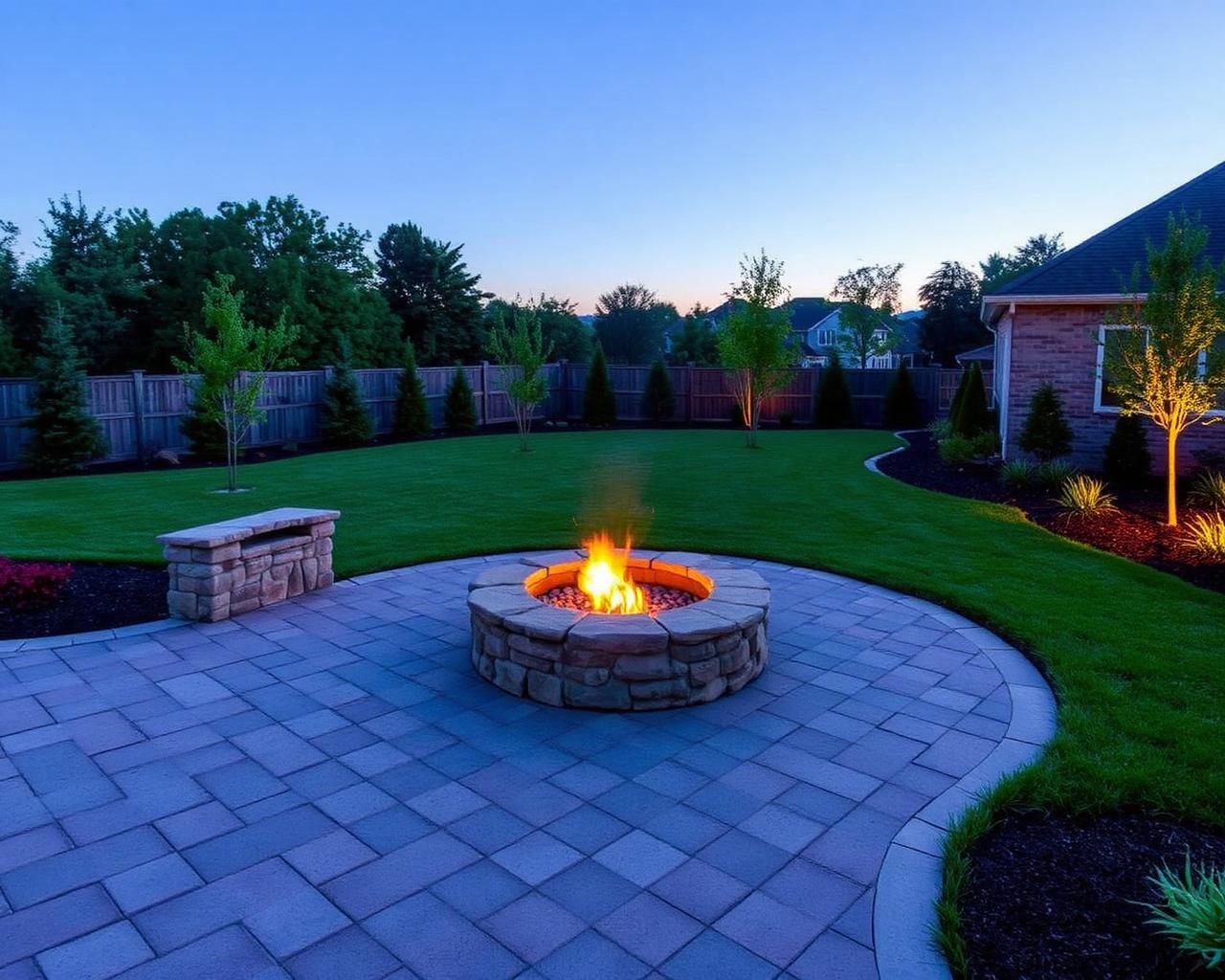 Fire Pit & Paver Patio